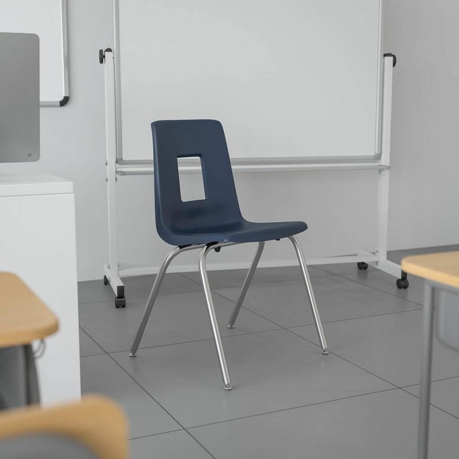 Flash Furniture 12-Inch Black Mickey Advantage Stackable Student Chair for School