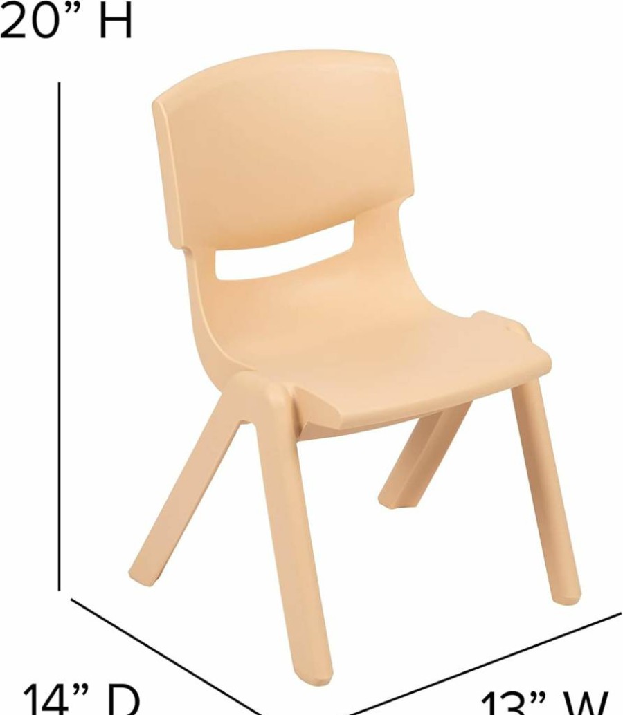 Flash Furniture Whitney 2-Pack Red Plastic Stackable School Chairs - 10.5" Seat Height, Durable & Lightweight for Classrooms, Events, and Home Use