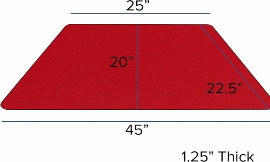 Flash Furniture Wren 22.5" x 45" Adjustable Height Trapezoid Activity Table - Oak HPL Laminate Top, Standard School or Office Desk