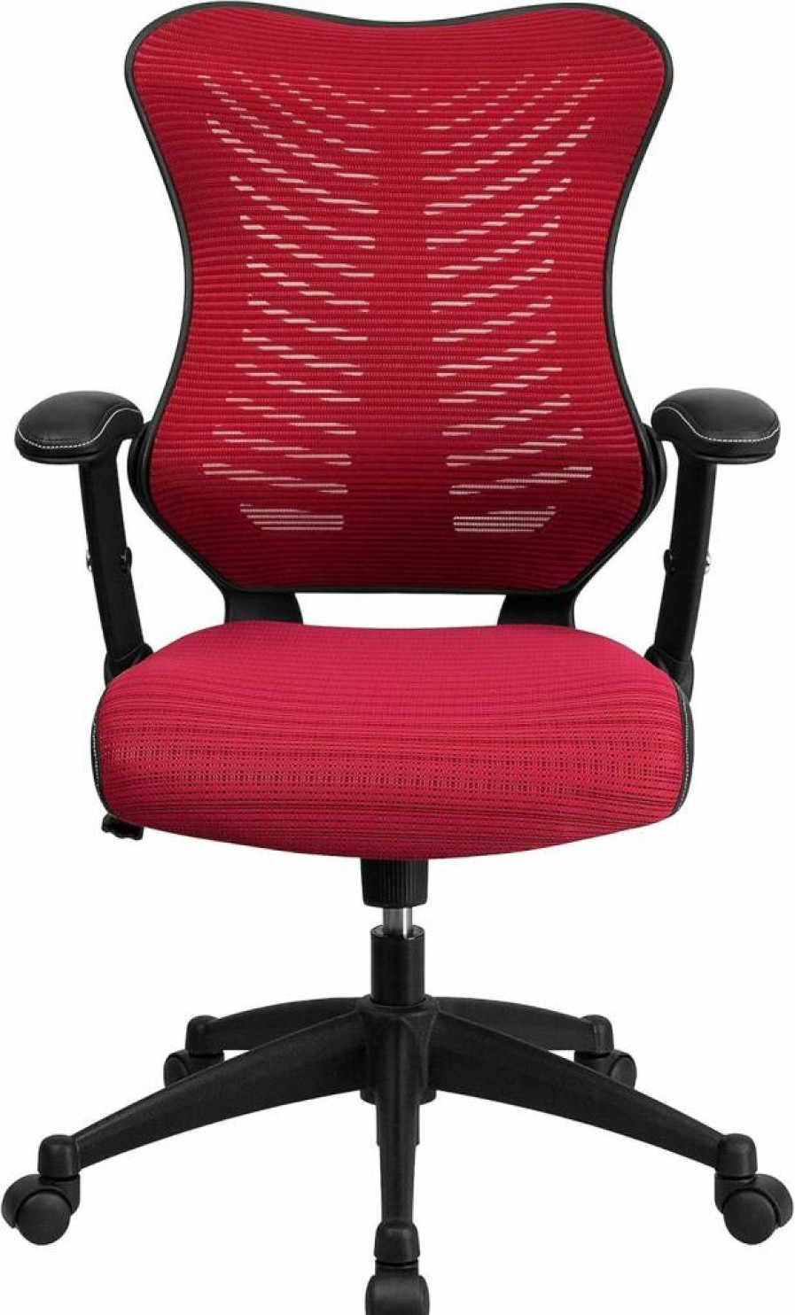 Flash Furniture Kale Ergonomic Office Chair - High Back Gray Mesh Executive Swivel with Adjustable Arms