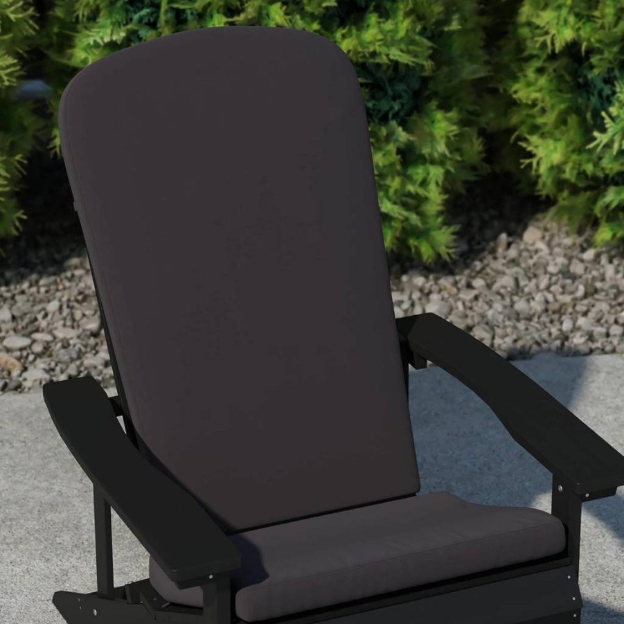 Flash Furniture 2-Pack Teal Adirondack Chair Cushions - 2" Thick Indoor/Outdoor Patio Seat Cushions - Water-Resistant Replacement Cushions for Charlestown Collection