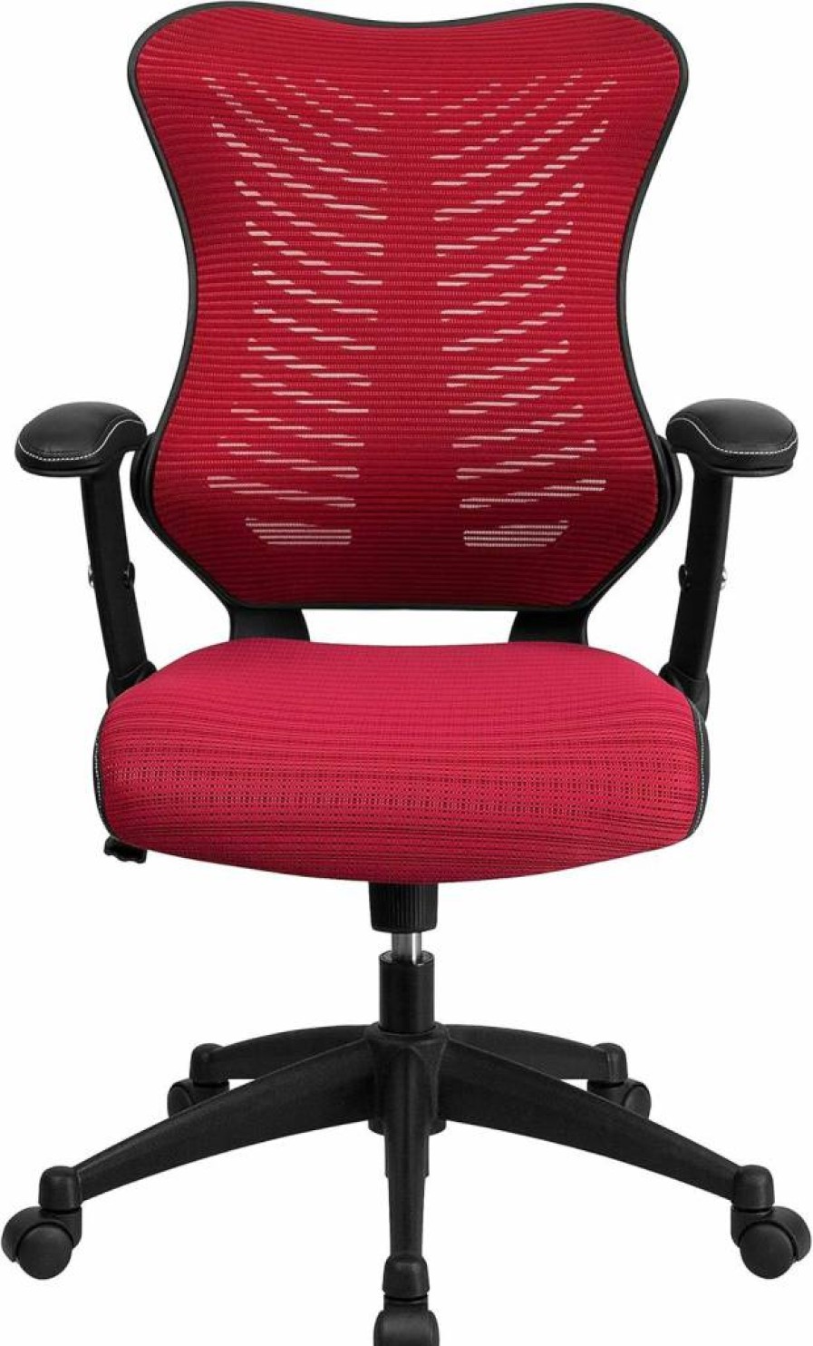 Flash Furniture Kale High Back Ergonomic Office Chair - Black Mesh Executive Swivel Chair with Adjustable Arms