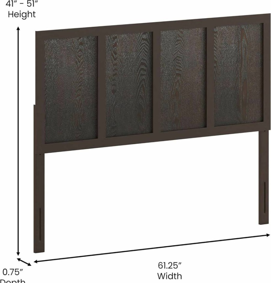 Flash Furniture White Four Panel King Size Wooden Headboard - Oliver Collection