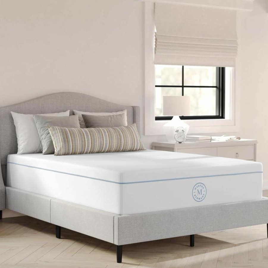 Martha Stewart SleepComplete 12" Queen Hybrid Mattress in a Box - Medium-Firm Pocket Spring & Cooling Foam, 5-Zone Support, CoolWeave Cover, White
