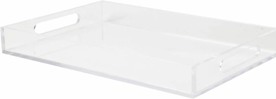Martha Stewart Clear Acrylic Letter Tray - 12.75" x 8.75" Desk Organizer for Files, Magazines, Notebooks & Office Supplies