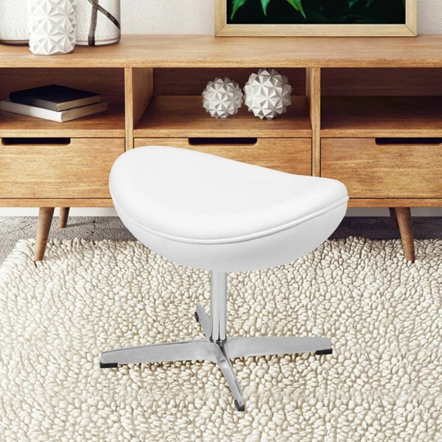 Flash Furniture Light Gray Fabric Egg Chair - Modern Reception Seating Side Chair